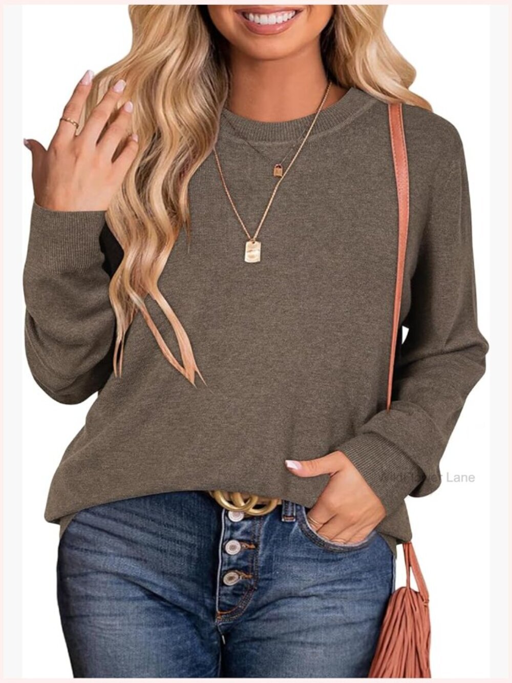 Plus Size Wool Blend Sweater Fall Long Sleeve Crew Neck Tunic Top